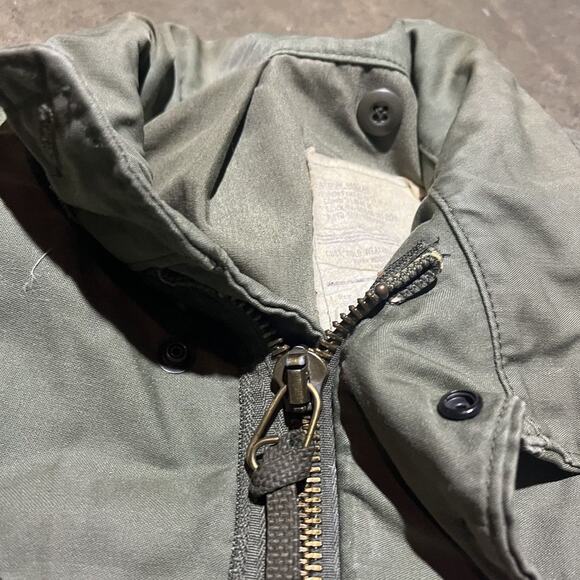 Vintage 50s OG-107 Sateen Military Green Field Jacket - Picture 2 of 4